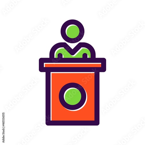 Political Filled Vector Icon Design