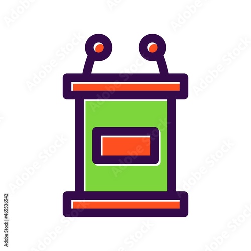 Lectern Filled Vector Icon Design