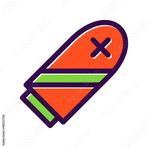 Surfboard Filled Vector Icon Design