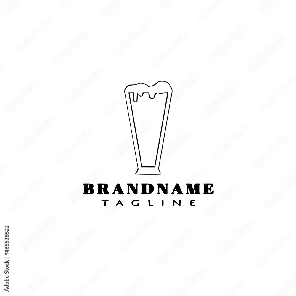 beer glasses cartoon logo icon design template black vector cute beer glasses cartoon logo icon design template black vector cute