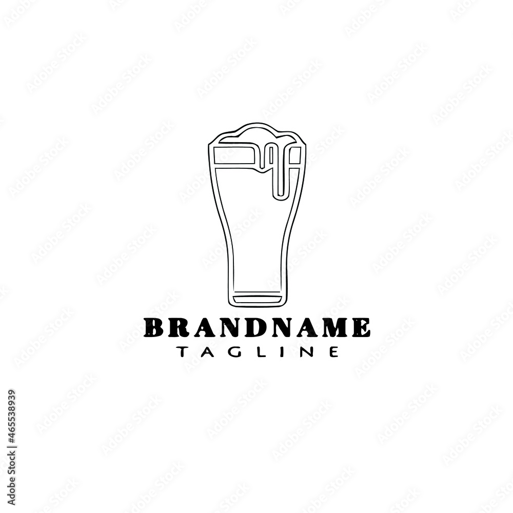 beer glasses cartoon logo icon design template black concept illustration beer glasses cartoon logo icon design template black concept illustration