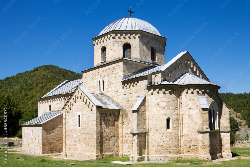 The church in the orthodox monastery Gradac in Serbia