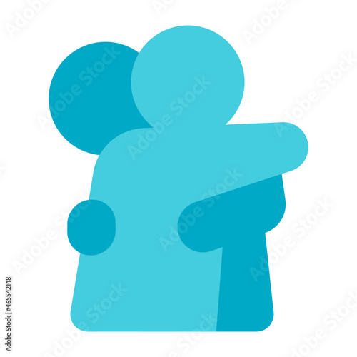 hug flat icon