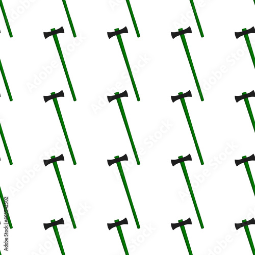 Illustration on theme pattern steel axes with wooden handle