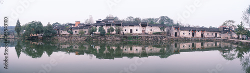 Scenery of Dingli Bay Ancient Town, Xinyang, Henan photo