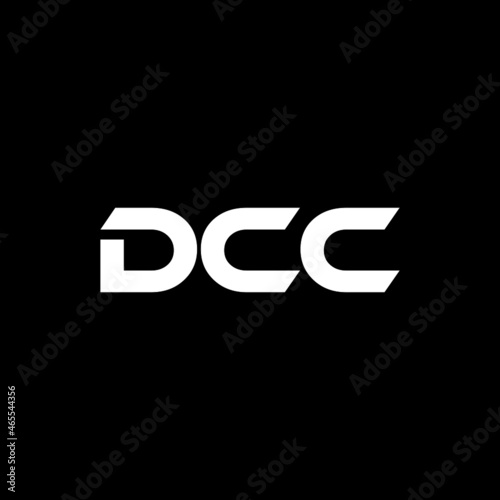 DCC letter logo design with black background in illustrator, vector logo modern alphabet font overlap style. calligraphy designs for logo, Poster, Invitation, etc.