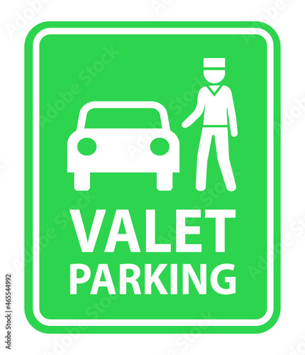 valet parking road sign, vector illustration 