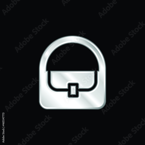 Free Download Bag silver plated metallic icon - GFXLoad