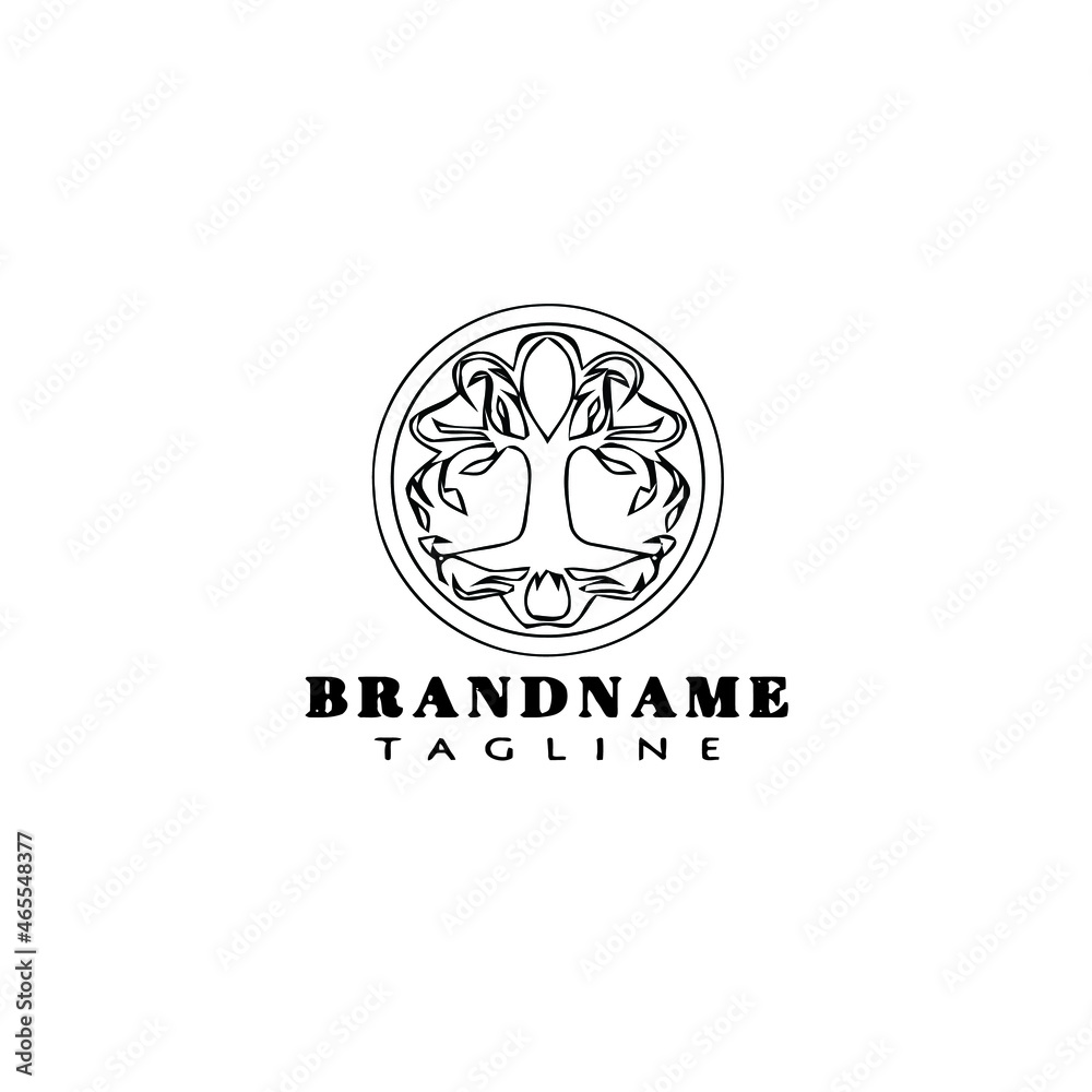 tree with roots logo unique icon design template black isolated vector illustration tree with roots logo unique icon design template black isolated vector illustration