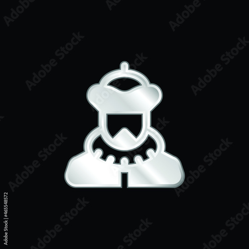 Baron silver plated metallic icon