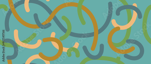 Background in trendy beach shades, cover splash. Simple design with stripes and waves of the sea.