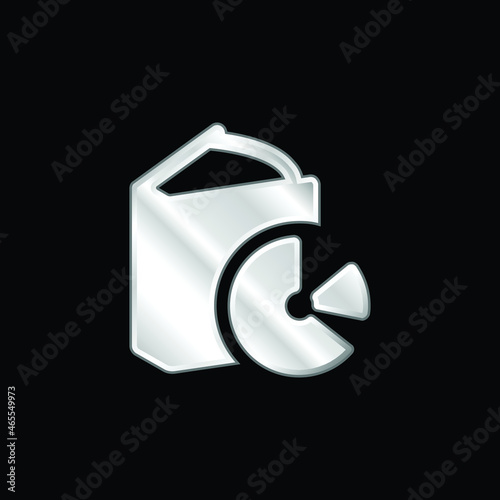 Book With A Cd silver plated metallic icon