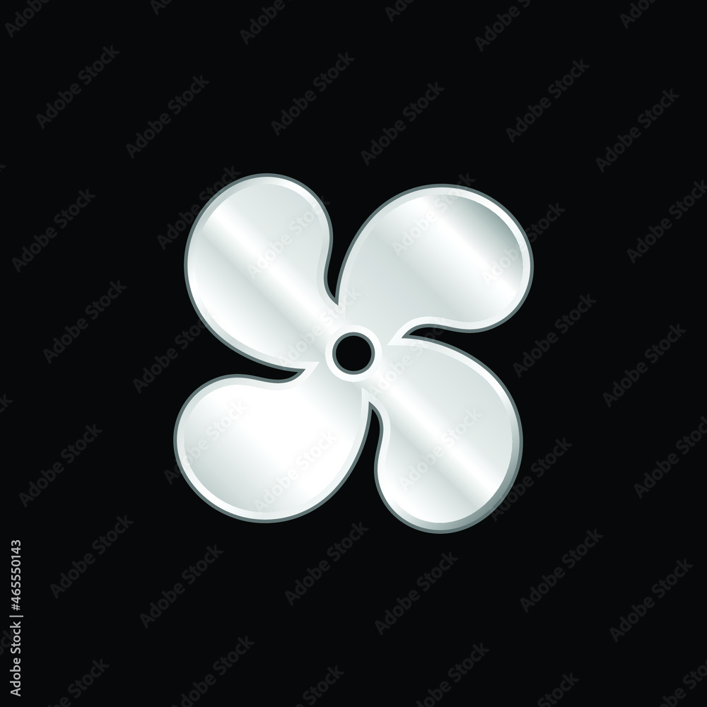 AC silver plated metallic icon AC silver plated metallic icon