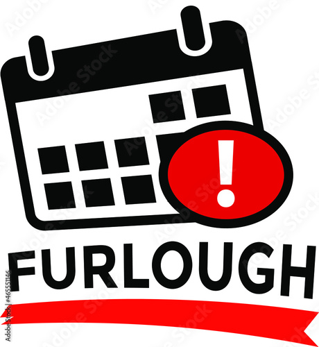 furlough, calendar, vacation, vector illustration 