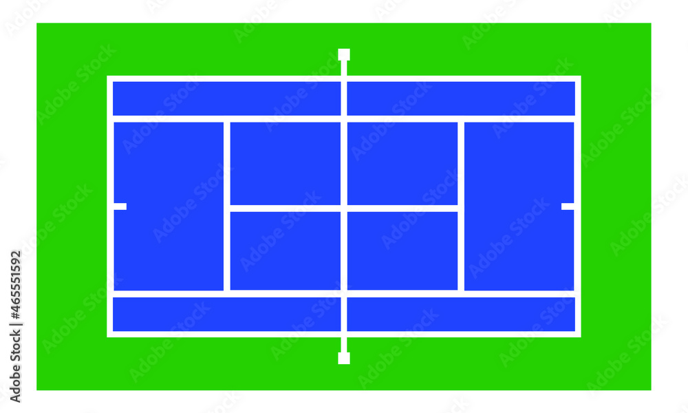 tennis court or pitch vector illustration 