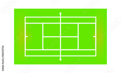 tennis field, green color, vector illustration 