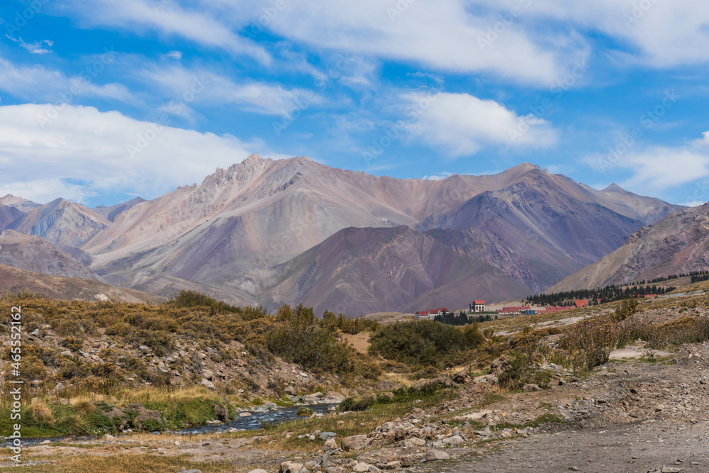 Beautiful landscape of Las Leñas in Mendoza Province.