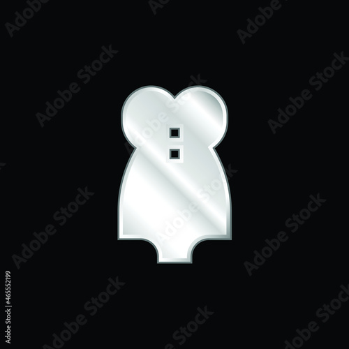 Bodysuit silver plated metallic icon