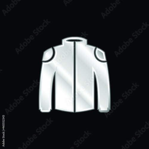Black Jacket silver plated metallic icon