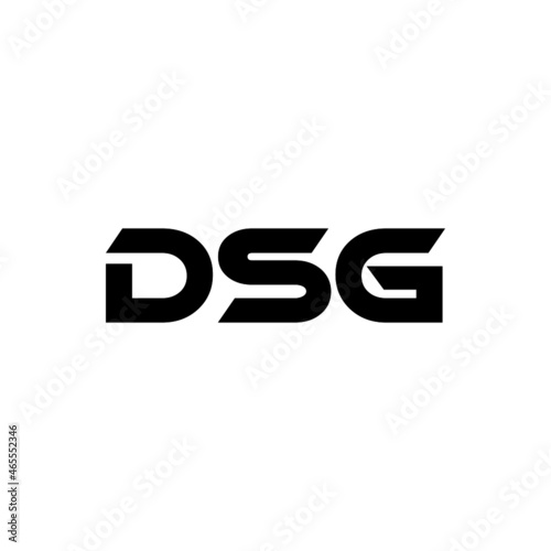 DSG letter logo design with white background in illustrator, vector logo modern alphabet font overlap style. calligraphy designs for logo, Poster, Invitation, etc. photo