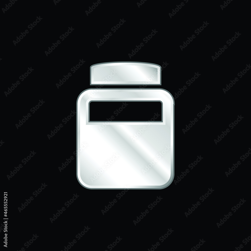 Obraz premium Bottle Of Chemical Elements silver plated metallic icon