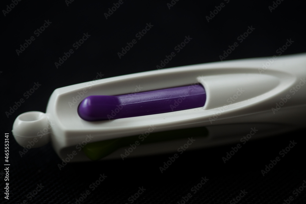 Blue plastic ballpoint pen . High quality photo Blue plastic ballpoint pen . High quality photo