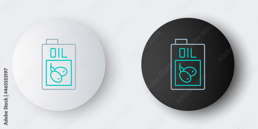 Line Bottle of olive oil icon isolated on grey background. Jug with olive oil icon. Colorful outline concept. Vector Line Bottle of olive oil icon isolated on grey background. Jug with olive oil icon. Colorful outline concept. Vector