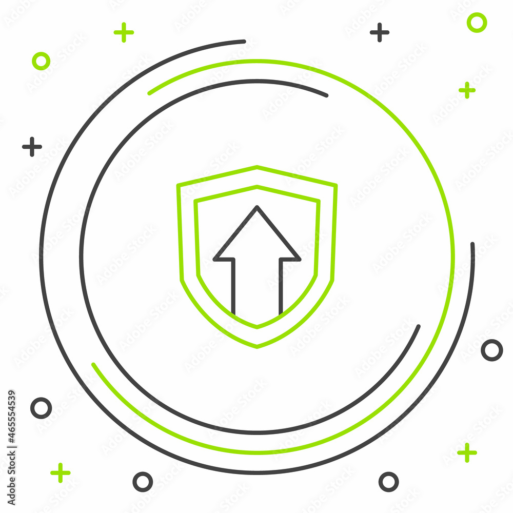 Line Financial growth increase icon isolated on white background. Increasing revenue. Colorful outline concept. Vector Line Financial growth increase icon isolated on white background. Increasing revenue. Colorful outline concept. Vector