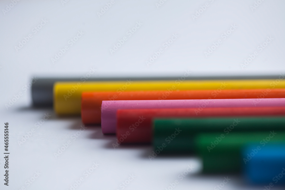 Fototapeta premium Colored pencils details still. High quality photo