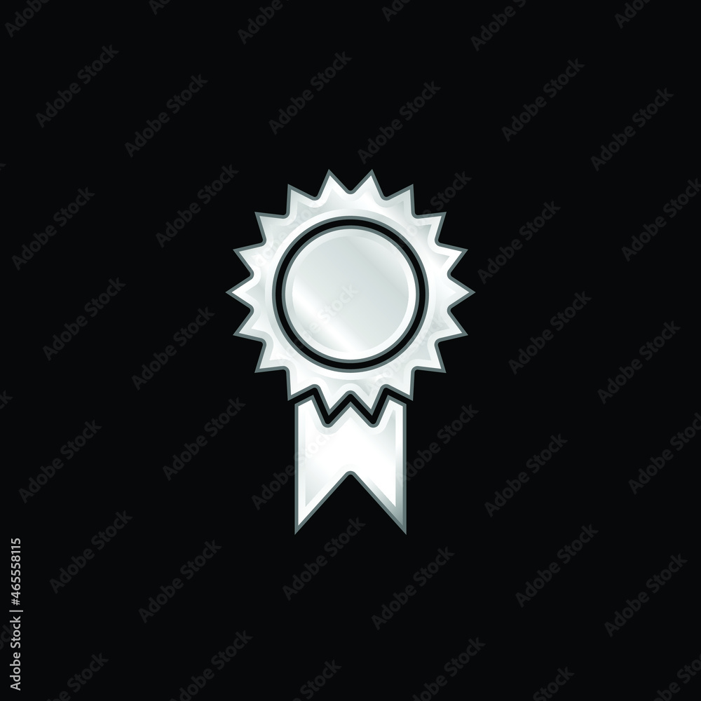 Award silver plated metallic icon
