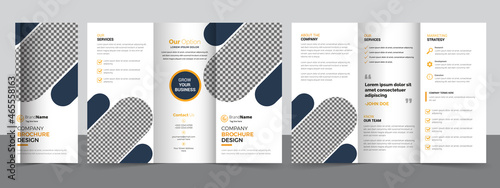 Creative Corporate & Business Trifold Flyer Brochure Template Design, Abstract Business Trifold Brochure, Vector Brochure Template Design.