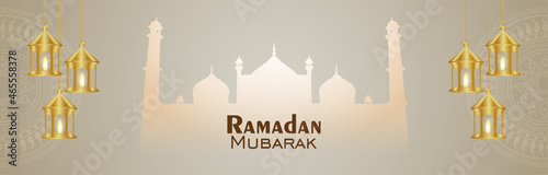 Wallpaper Mural Arabic pattern moon and lantern of islamic festival ramadan kareem banner Torontodigital.ca