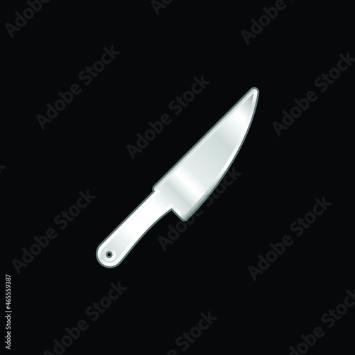 Big Knife silver plated metallic icon