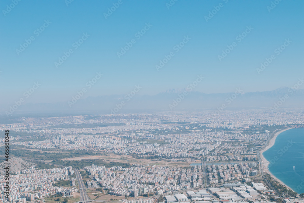 Aerial photograph of Antalya city scape, Turkey