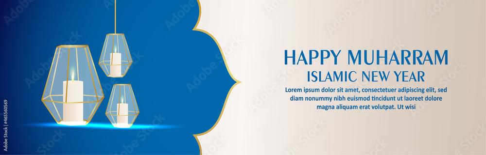 Islamic new year background with arabic lantern Islamic new year background with arabic lantern