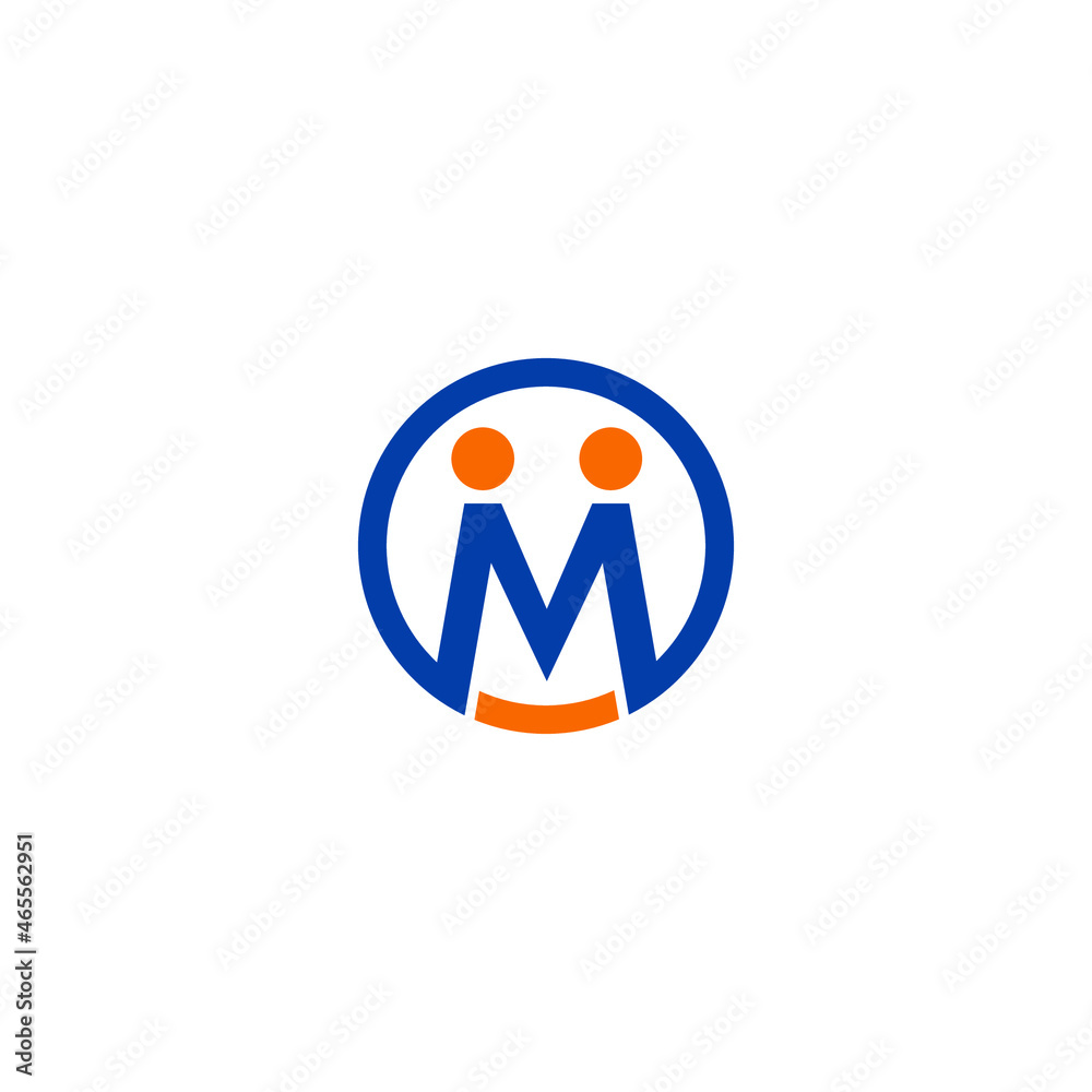 Letter M shaking hand logo template. Vector Eps10 Letter M shaking hand logo template. Vector Eps10