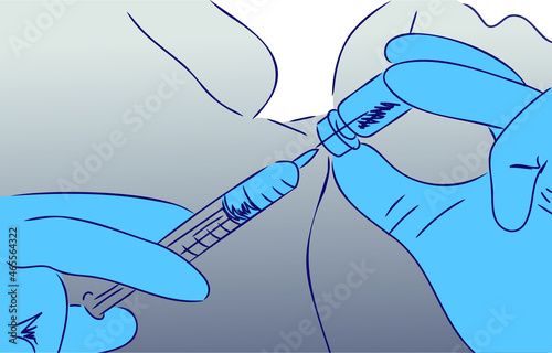 doctor blue macro close protection drawn gradient