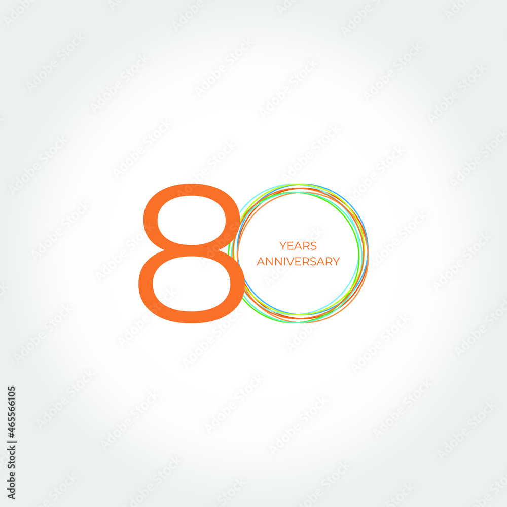80 years anniversary. Anniversary template design concept, design for event, invitation card, greeting card, banner, poster, flyer, book cover and print. Vector Eps10 80 years anniversary. Anniversary template design concept, design for event, invitation card, greeting card, banner, poster, flyer, book cover and print. Vector Eps10