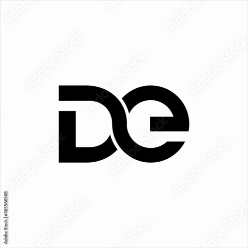 DE logo design vector