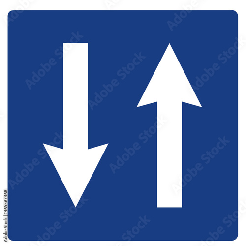 Free Download road sign information square two way - GFXLoad