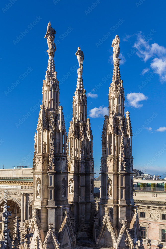 Milan Duomo under blue sky Milan Duomo under blue sky