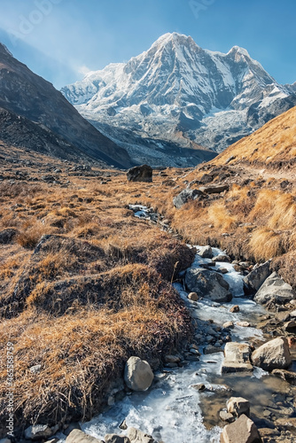 Annapurna Range in the Himalayas, Nepal photo