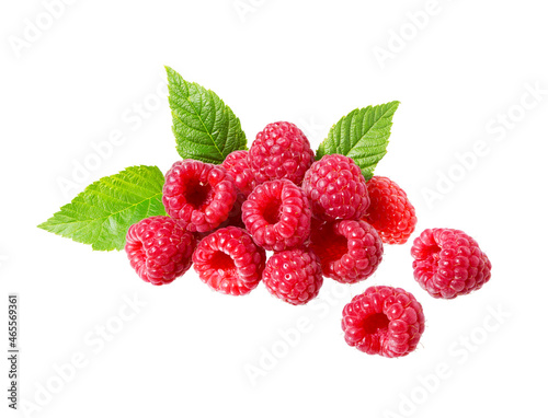  Ripe red raspberries  fruits.