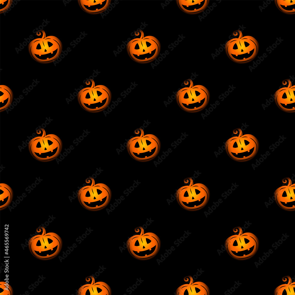 seamless pumpkin pattern and background vector illustration