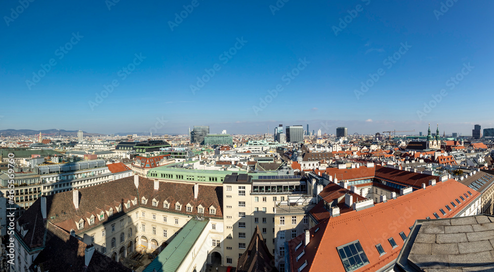 panoramic skyline of Vienna