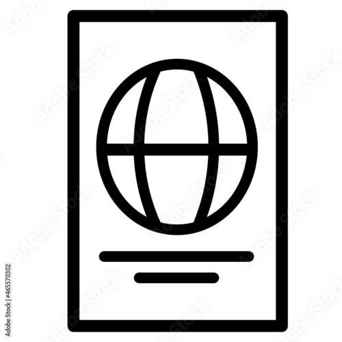 passport icon outline