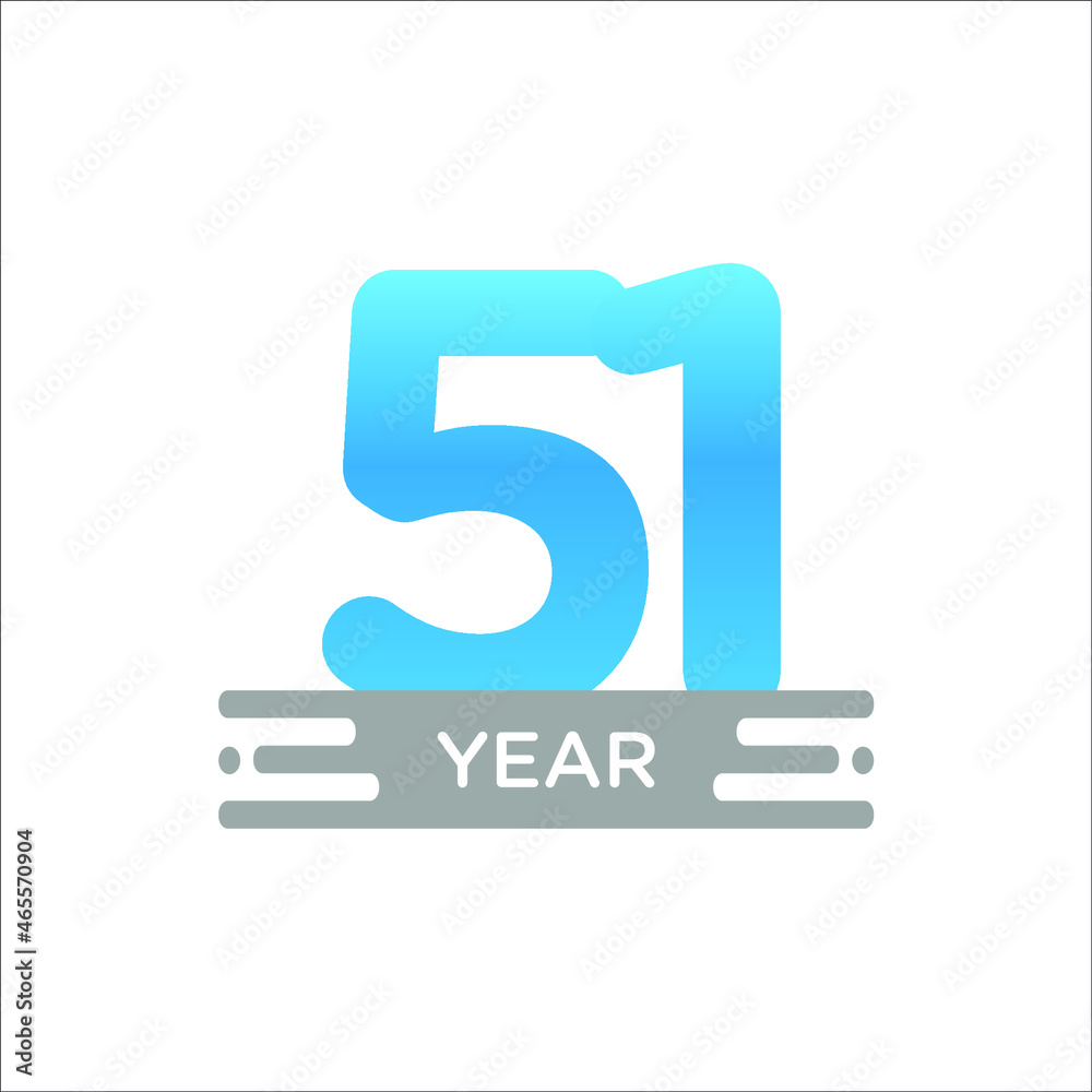 51 Years Anniversary Celebration Vector Template 51 Years Anniversary Celebration Vector Template