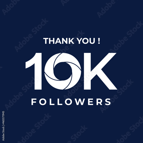 Thankyou 10k Followers vector template