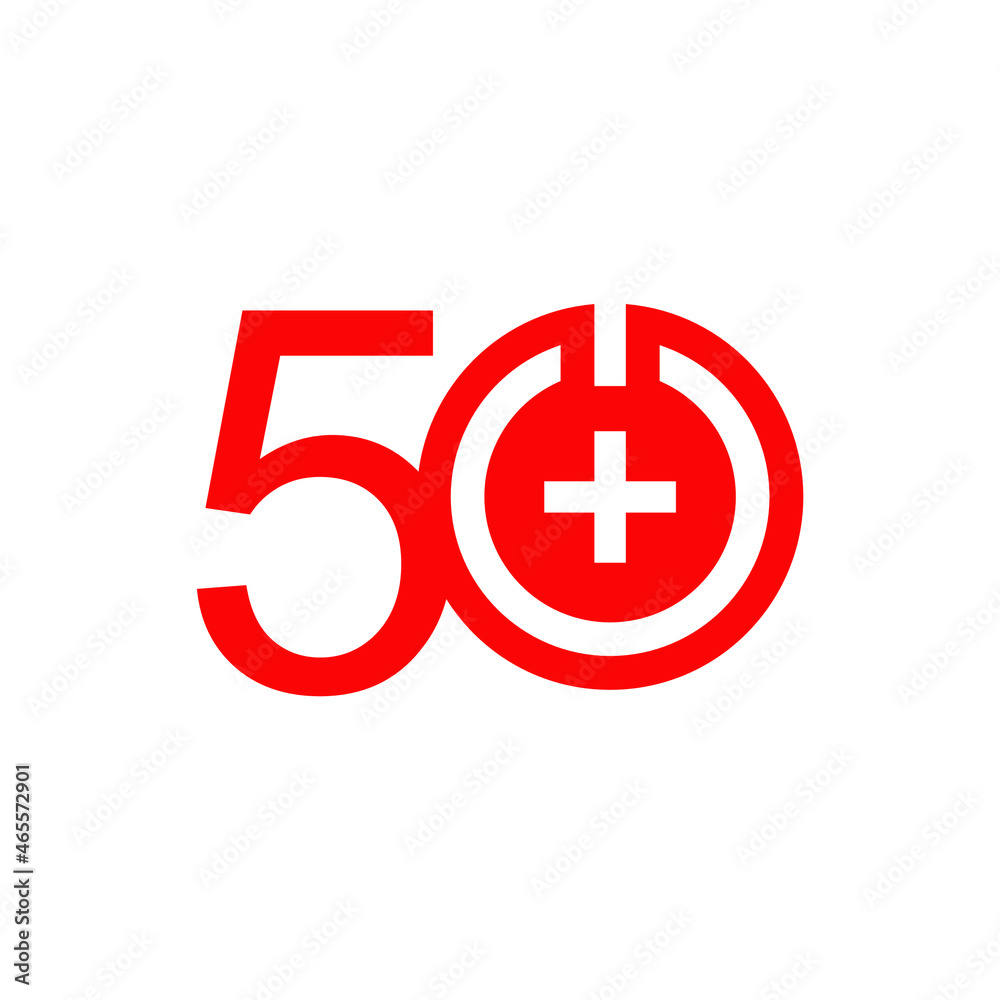 50 Years Anniversary Vector Template