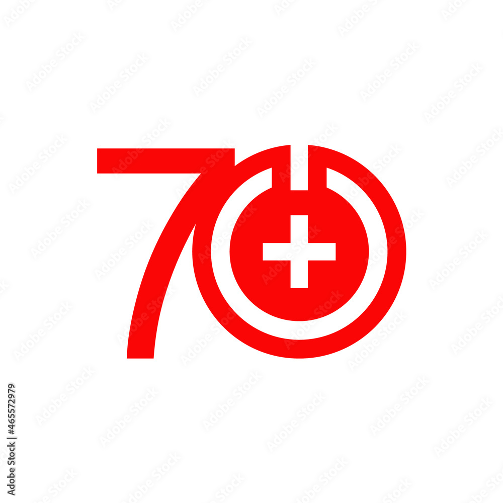Obraz premium 70 Years Anniversary Vector Template